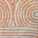 8' Salmon And Ivory Geometric Shag Washable Round Rug With UV Protection - HomeRoots - Flyclothing LLC