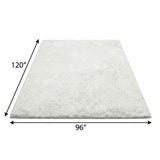 8' X 10' Salmon And Ivory Geometric Shag Washable Area Rug With UV Protection - HomeRoots - Flyclothing LLC