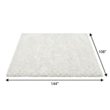 9' X 12' Salmon And Ivory Geometric Shag Washable Area Rug With UV Protection - HomeRoots - Flyclothing LLC