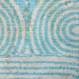 10' X 14' Teal And Ivory Geometric Shag Washable Area Rug With UV Protection - HomeRoots - Flyclothing LLC