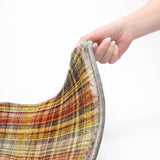 8' X 10' Orange And Beige Plaid Shag Washable Area Rug With UV Protection - HomeRoots - Flyclothing LLC