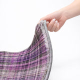 9' X 12' Purple And Gray Plaid Shag Washable Area Rug With UV Protection - HomeRoots - Flyclothing LLC