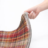 9' X 12' Red And Ivory Plaid Shag Washable Area Rug With UV Protection - HomeRoots - Flyclothing LLC