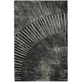 8' X 10' Black And Gray Geometric Shag Washable Area Rug With UV Protection - HomeRoots - Flyclothing LLC