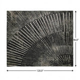 8' X 10' Black And Gray Geometric Shag Washable Area Rug With UV Protection - HomeRoots - Flyclothing LLC