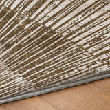 8' X 10' Chocolate And Ivory Geometric Shag Washable Area Rug With UV Protection - HomeRoots - Flyclothing LLC