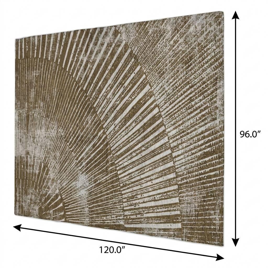 8' X 10' Chocolate And Ivory Geometric Shag Washable Area Rug With UV Protection - HomeRoots - Flyclothing LLC
