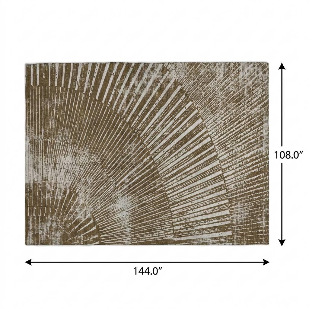9' X 12' Chocolate And Ivory Geometric Shag Washable Area Rug With UV Protection - HomeRoots - Flyclothing LLC