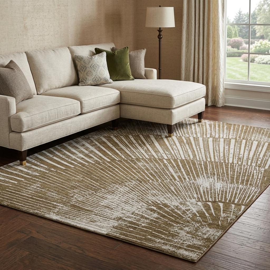 10' X 14' Chocolate And Ivory Geometric Shag Washable Area Rug With UV Protection - HomeRoots - Flyclothing LLC