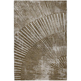 10' X 14' Chocolate And Ivory Geometric Shag Washable Area Rug With UV Protection - HomeRoots - Flyclothing LLC