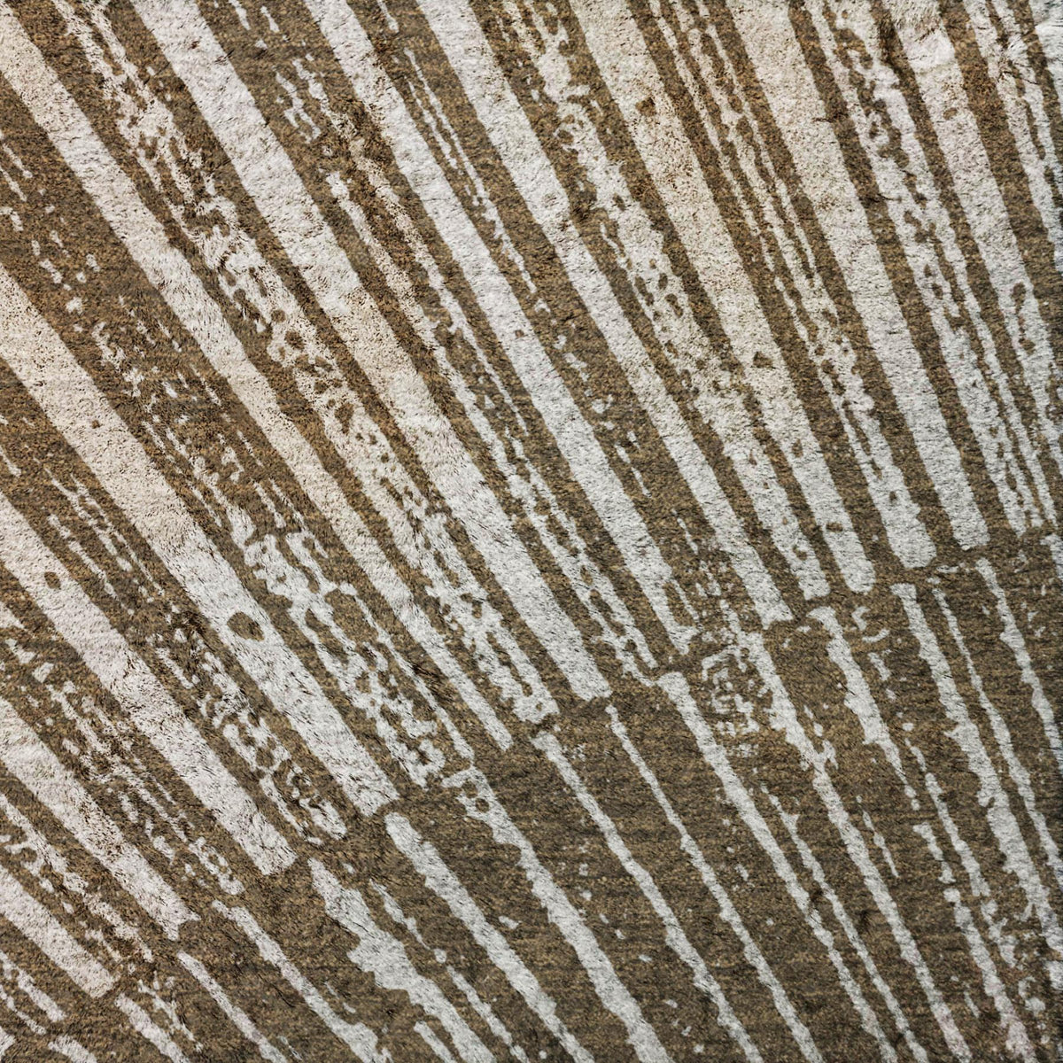 10' X 14' Chocolate And Ivory Geometric Shag Washable Area Rug With UV Protection - HomeRoots - Flyclothing LLC