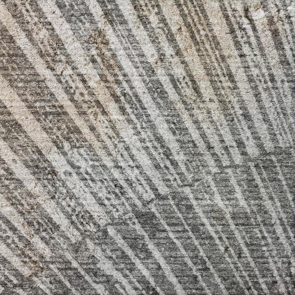 3' X 5' Gray And Silver Geometric Shag Washable Area Rug With UV Protection - HomeRoots - Flyclothing LLC