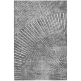 8' X 10' Gray And Silver Geometric Shag Washable Area Rug With UV Protection - HomeRoots - Flyclothing LLC