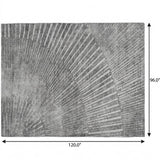 8' X 10' Gray And Silver Geometric Shag Washable Area Rug With UV Protection - HomeRoots - Flyclothing LLC