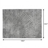 10' X 14' Gray And Silver Geometric Shag Washable Area Rug With UV Protection - HomeRoots - Flyclothing LLC