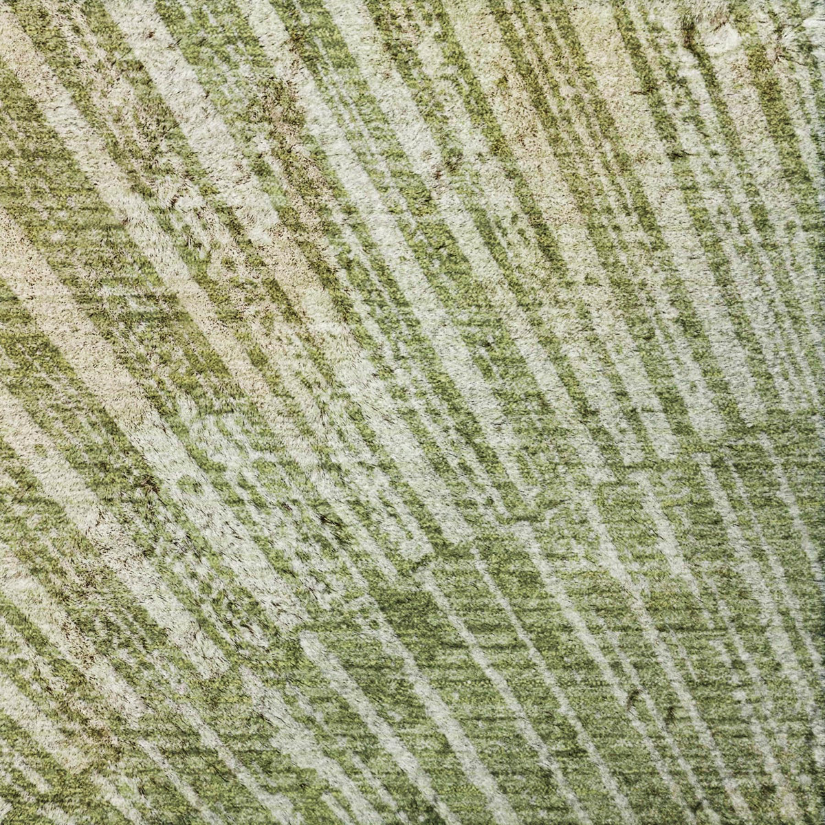 8' Sage And Green Geometric Shag Washable Round Rug With UV Protection - HomeRoots - Flyclothing LLC