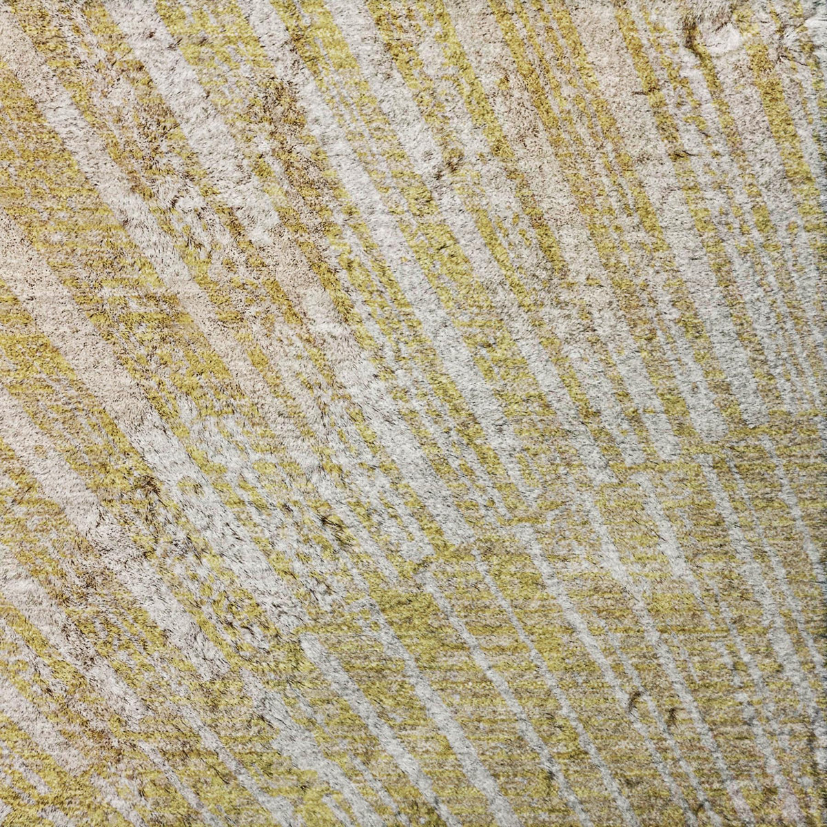 3' X 5' Wheat And Beige Geometric Shag Washable Area Rug With UV Protection - HomeRoots - Flyclothing LLC