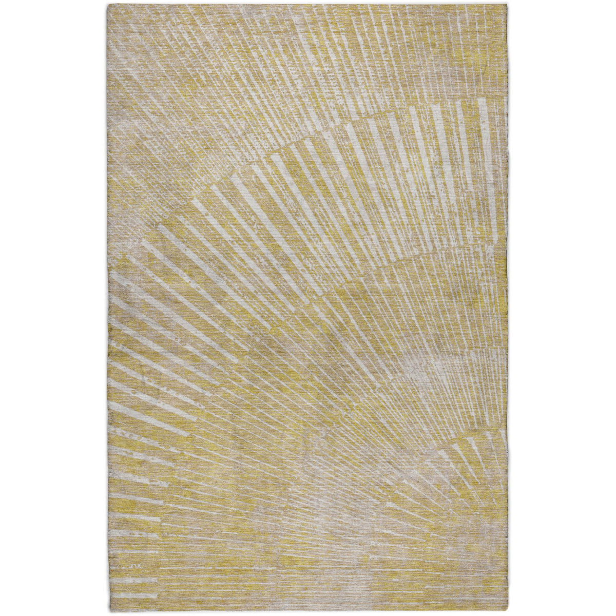 5' X 8' Wheat And Beige Geometric Shag Washable Area Rug With UV Protection - HomeRoots - Flyclothing LLC