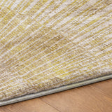 5' X 8' Wheat And Beige Geometric Shag Washable Area Rug With UV Protection - HomeRoots - Flyclothing LLC