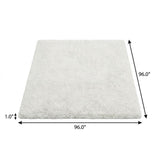 8' Wheat And Beige Geometric Shag Washable Round Rug With UV Protection - HomeRoots - Flyclothing LLC