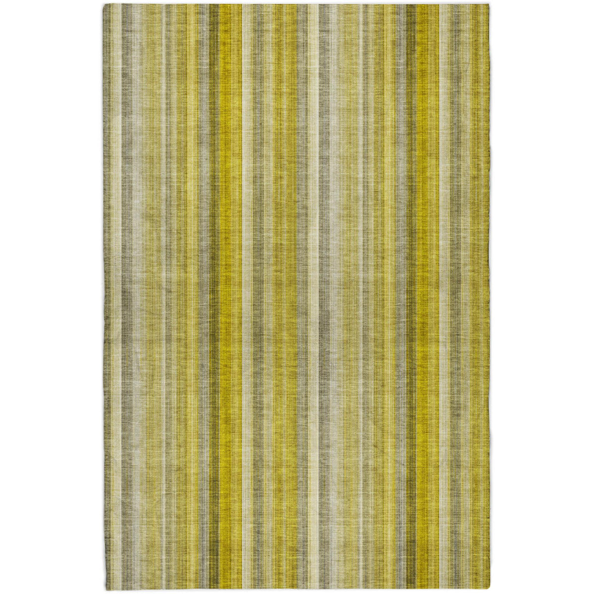 10' X 14' Gold And Gray Striped Shag Washable Area Rug With UV Protection - HomeRoots - Flyclothing LLC