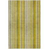 10' X 14' Gold And Gray Striped Shag Washable Area Rug With UV Protection - HomeRoots - Flyclothing LLC