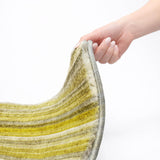 10' X 14' Gold And Gray Striped Shag Washable Area Rug With UV Protection - HomeRoots - Flyclothing LLC