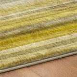 10' X 14' Gold And Gray Striped Shag Washable Area Rug With UV Protection - HomeRoots - Flyclothing LLC