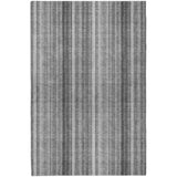3' X 5' Gray And Silver Striped Shag Washable Area Rug With UV Protection - HomeRoots - Flyclothing LLC
