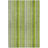 10' X 14' Green And Gray Striped Shag Washable Area Rug With UV Protection - HomeRoots - Flyclothing LLC