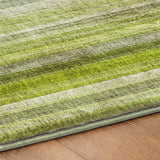 10' X 14' Green And Gray Striped Shag Washable Area Rug With UV Protection - HomeRoots - Flyclothing LLC