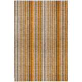 5' X 8' Orange And Gray Striped Shag Washable Area Rug With UV Protection - HomeRoots - Flyclothing LLC