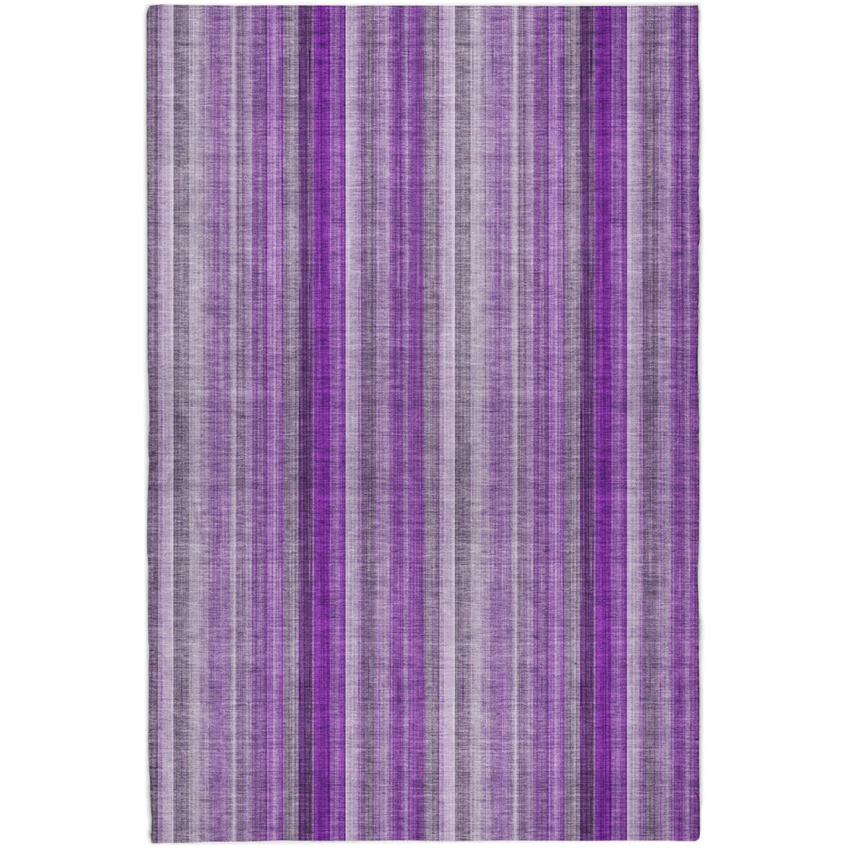 3' X 5' Purple And Gray Striped Shag Washable Area Rug With UV Protection - HomeRoots - Flyclothing LLC