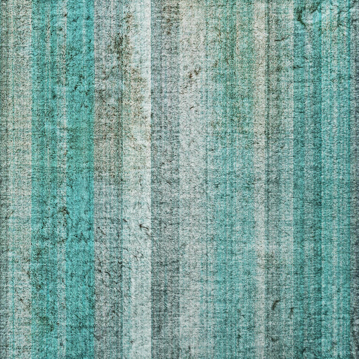 3' X 5' Teal And Gray Striped Shag Washable Area Rug With UV Protection - HomeRoots - Flyclothing LLC