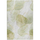 3' X 5' Green And Gold Abstract Shag Washable Area Rug With UV Protection - HomeRoots - Flyclothing LLC