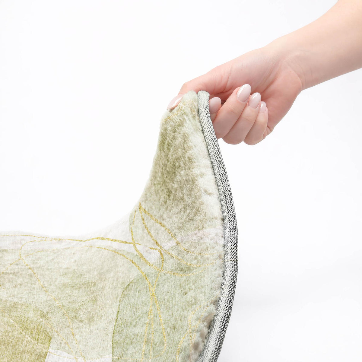 3' X 5' Green And Gold Abstract Shag Washable Area Rug With UV Protection - HomeRoots - Flyclothing LLC