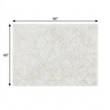 5' X 8' Green And Gold Abstract Shag Washable Area Rug With UV Protection - HomeRoots - Flyclothing LLC