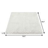 8' Green And Gold Abstract Shag Washable Round Rug With UV Protection - HomeRoots - Flyclothing LLC