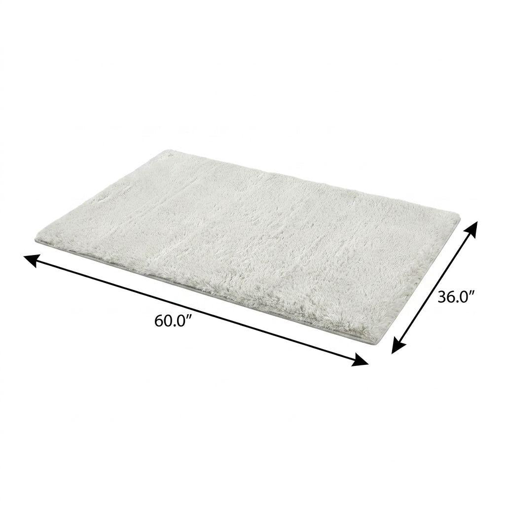 3' X 5' Ivory And Taupe Abstract Shag Washable Area Rug With UV Protection - HomeRoots - Flyclothing LLC