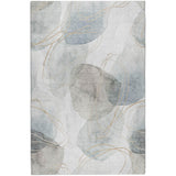 5' X 8' Ivory And Taupe Abstract Shag Washable Area Rug With UV Protection - HomeRoots - Flyclothing LLC