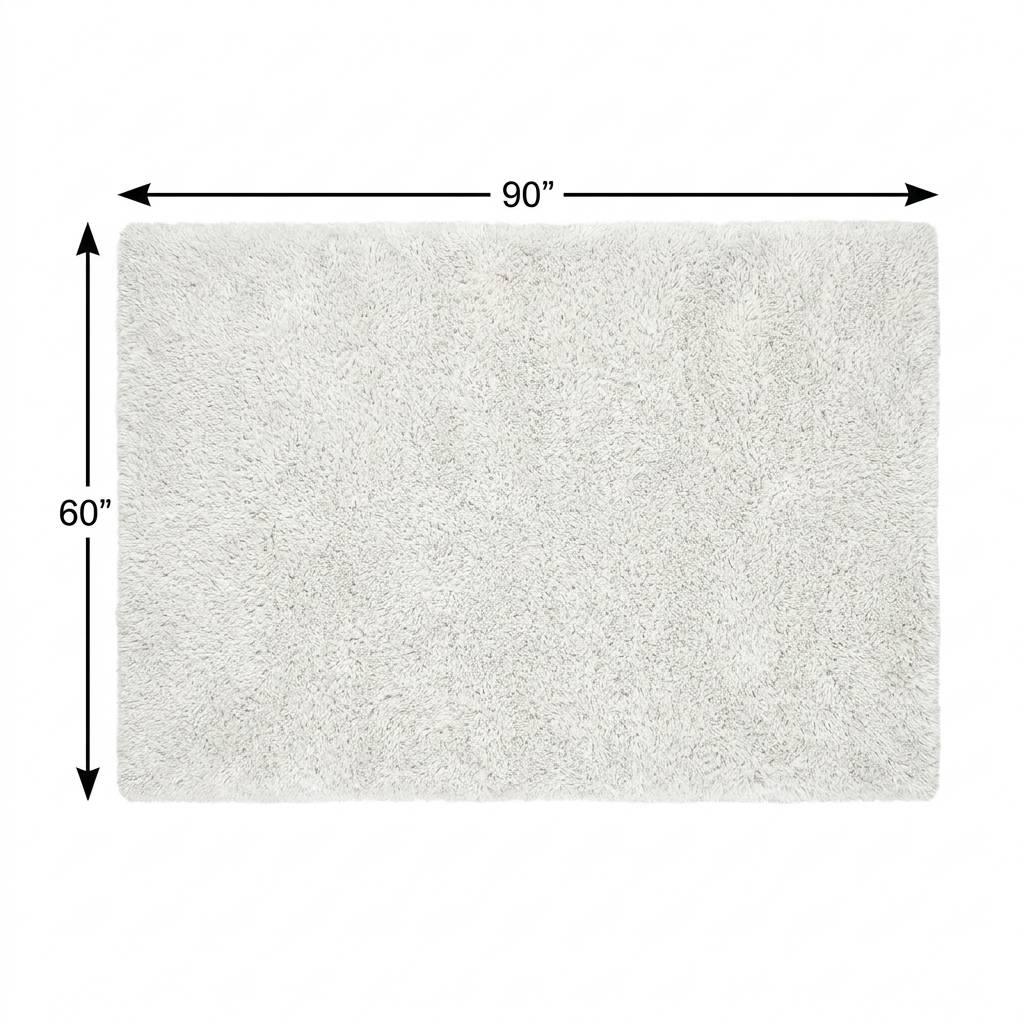 5' X 8' Ivory And Taupe Abstract Shag Washable Area Rug With UV Protection - HomeRoots - Flyclothing LLC