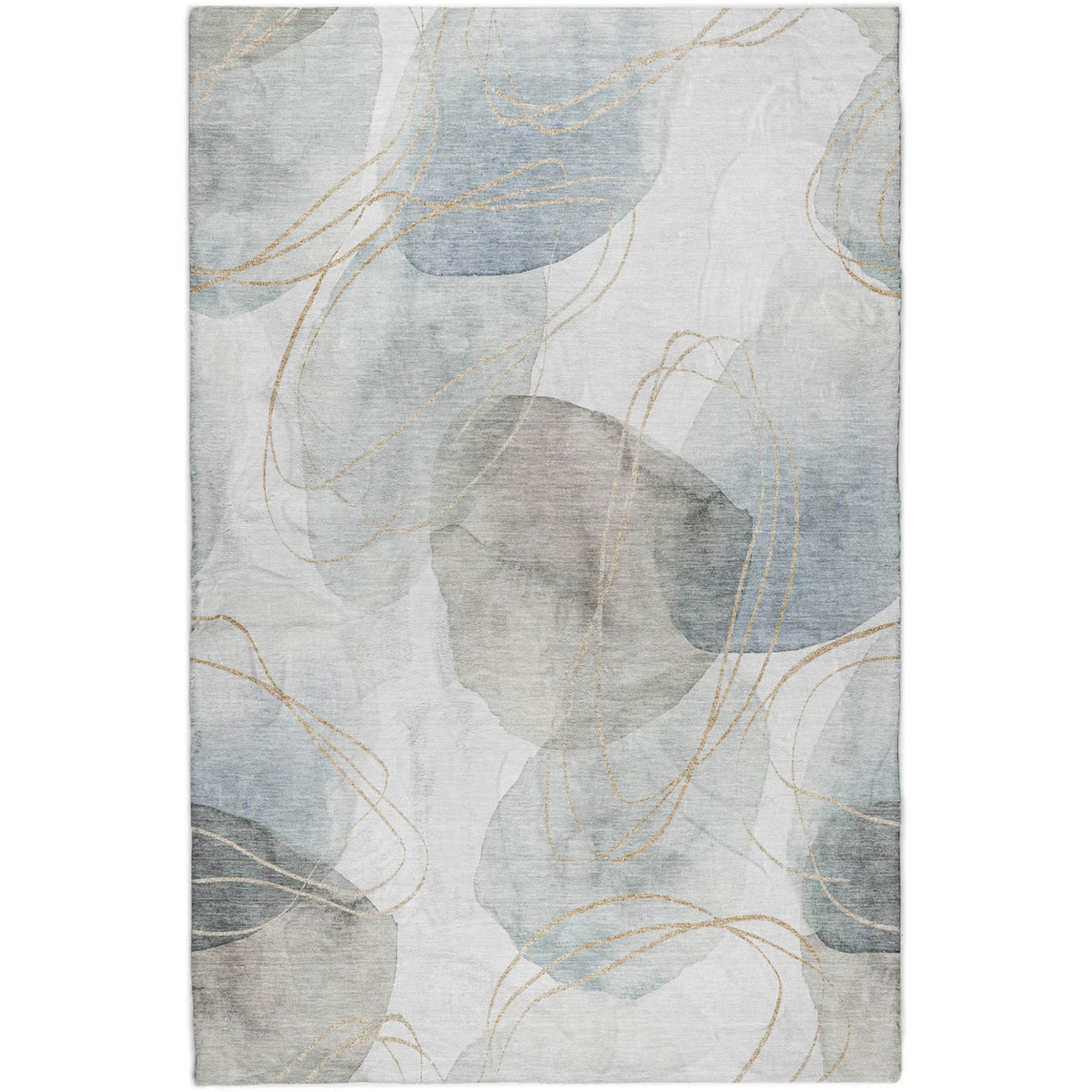 8' X 10' Ivory And Taupe Abstract Shag Washable Area Rug With UV Protection - HomeRoots - Flyclothing LLC