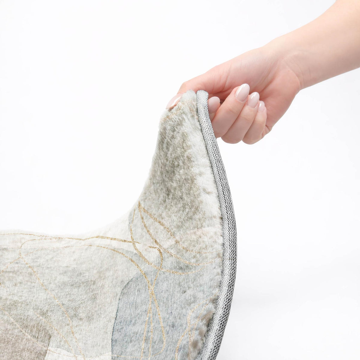 8' X 10' Ivory And Taupe Abstract Shag Washable Area Rug With UV Protection - HomeRoots - Flyclothing LLC