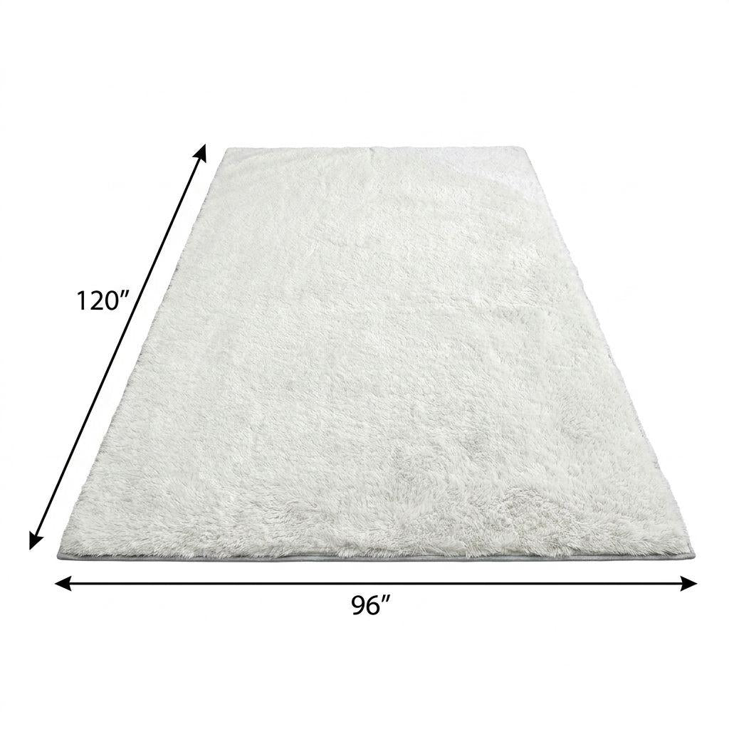 8' X 10' Ivory And Taupe Abstract Shag Washable Area Rug With UV Protection - HomeRoots - Flyclothing LLC