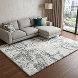 10' X 14' Ivory And Taupe Abstract Shag Washable Area Rug With UV Protection - HomeRoots - Flyclothing LLC