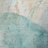 8' Teal And Blue Abstract Shag Washable Round Rug With UV Protection - HomeRoots - Flyclothing LLC