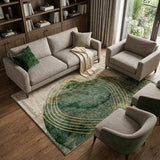 9' X 12' Beige And Copper Abstract Shag Washable Area Rug With UV Protection - HomeRoots - Flyclothing LLC