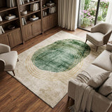 10' X 14' Beige And Copper Abstract Shag Washable Area Rug With UV Protection - HomeRoots - Flyclothing LLC