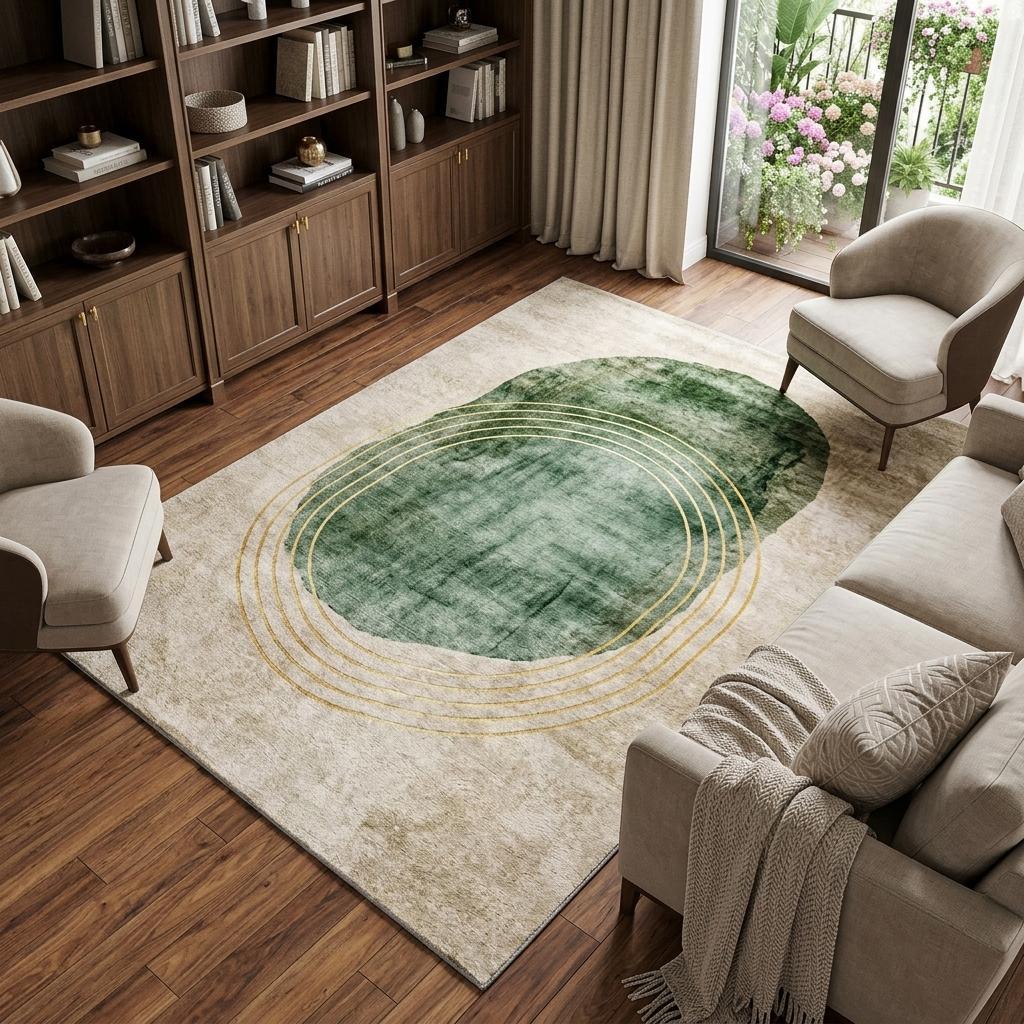 10' X 14' Beige And Copper Abstract Shag Washable Area Rug With UV Protection - HomeRoots - Flyclothing LLC