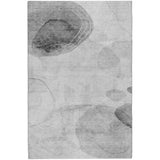 3' X 5' Gray And Silver Abstract Shag Washable Area Rug With UV Protection - HomeRoots - Flyclothing LLC